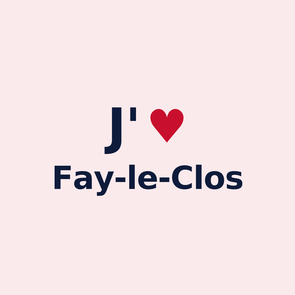 Magnet personnalisé Fay-le-Clos — design J'aime Fay-le-Clos