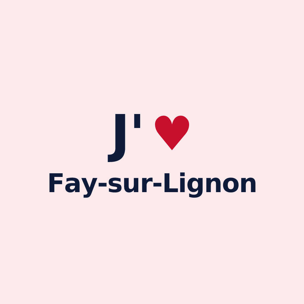 Magnet personnalisé Fay-sur-Lignon — design J'aime Fay-sur-Lignon