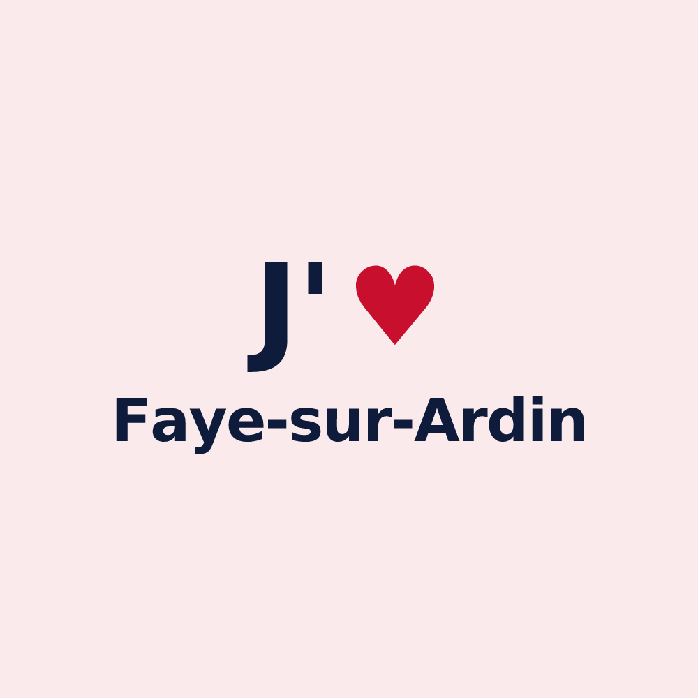 Magnet personnalisé Faye-sur-Ardin — design J'aime Faye-sur-Ardin