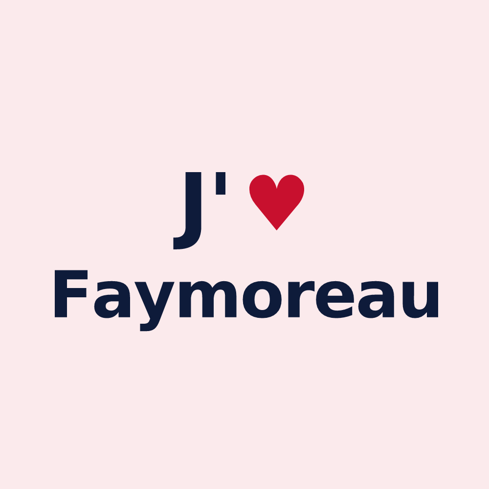 Magnet personnalisé Faymoreau — design J'aime Faymoreau