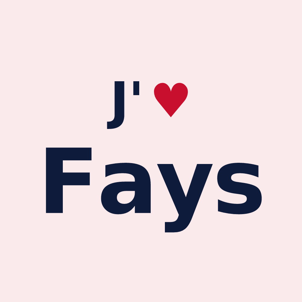 Magnet personnalisé Fays — design J'aime Fays