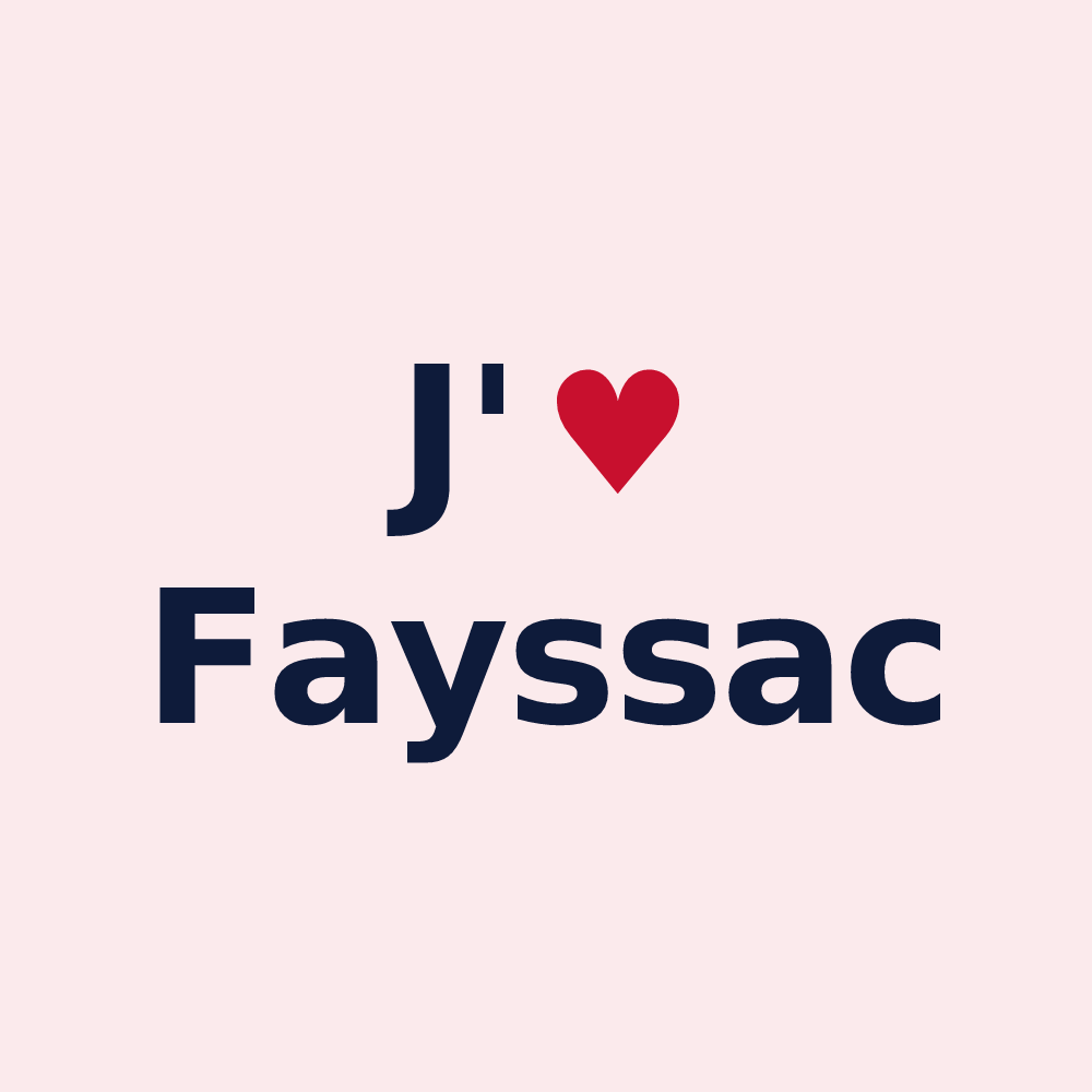 Magnet personnalisé Fayssac — design J'aime Fayssac