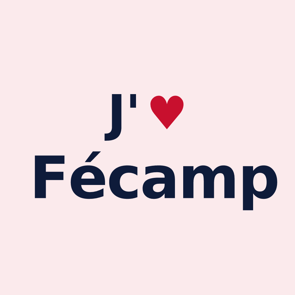 Magnet personnalisé Fécamp — design J'aime Fécamp