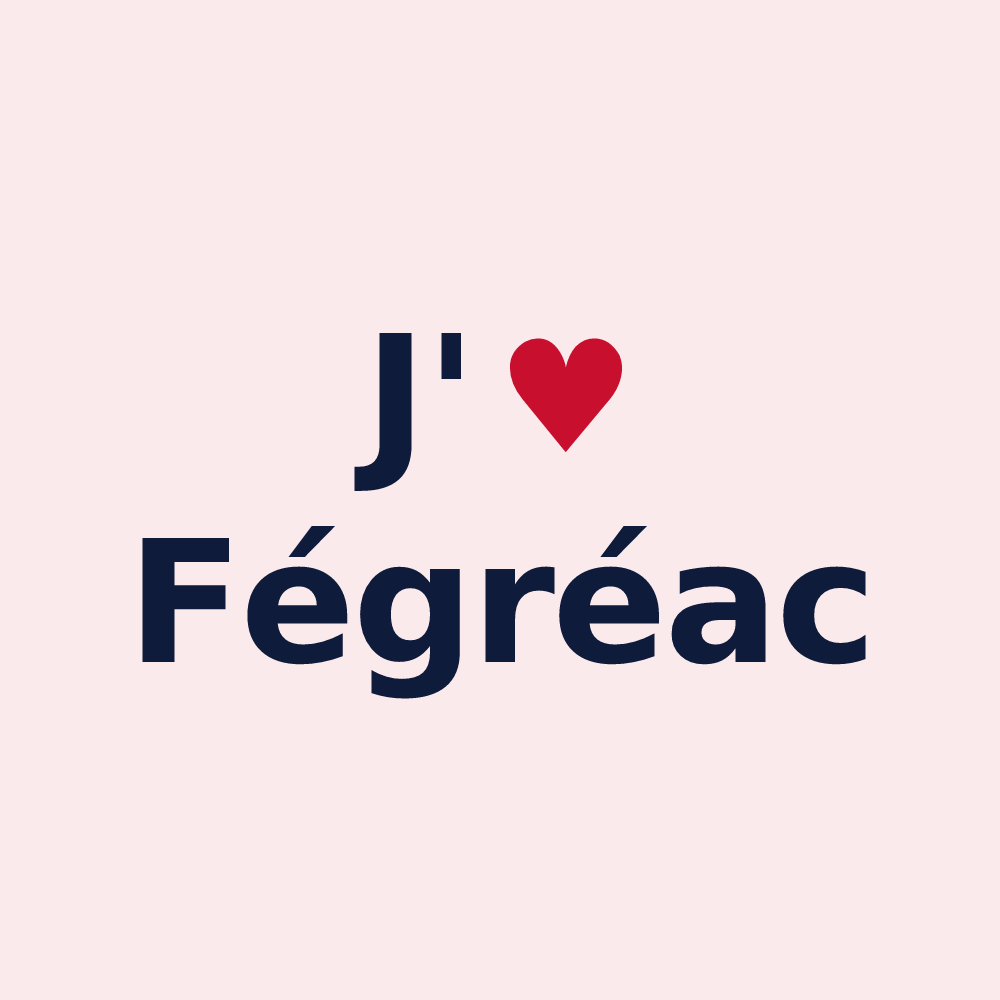 Magnet personnalisé Fégréac — design J'aime Fégréac