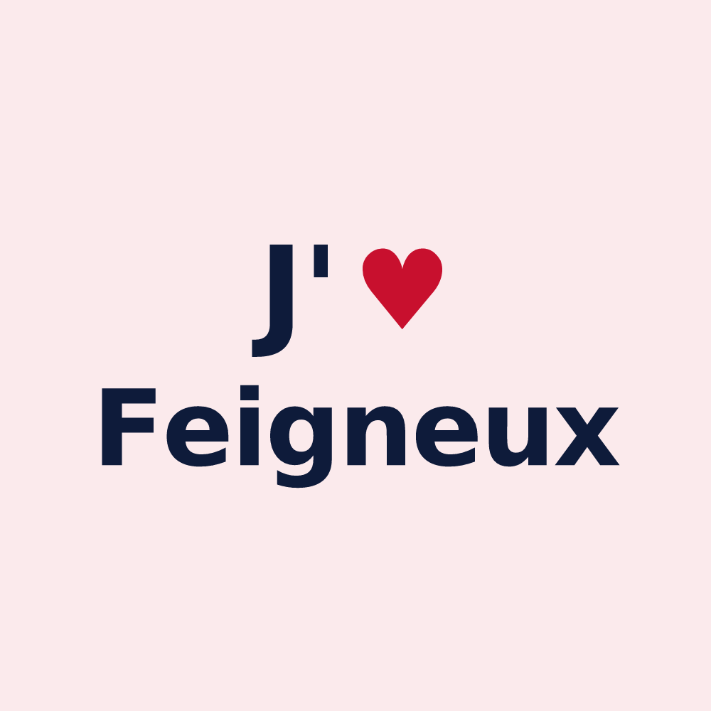 Magnet personnalisé Feigneux — design J'aime Feigneux