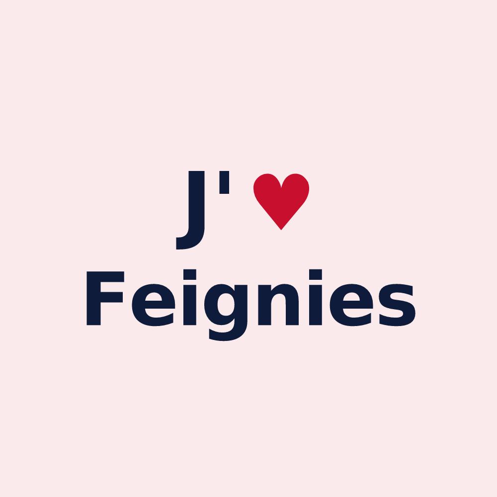 Magnet personnalisé Feignies — design J'aime Feignies