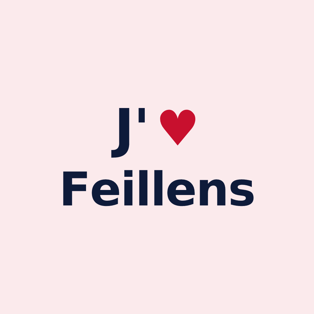Magnet personnalisé Feillens — design J'aime Feillens