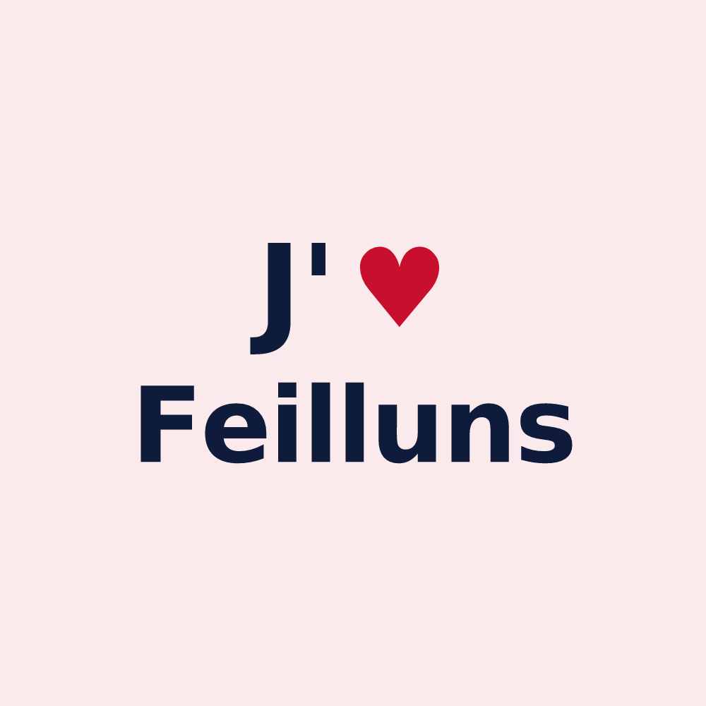 Magnet personnalisé Feilluns — design J'aime Feilluns