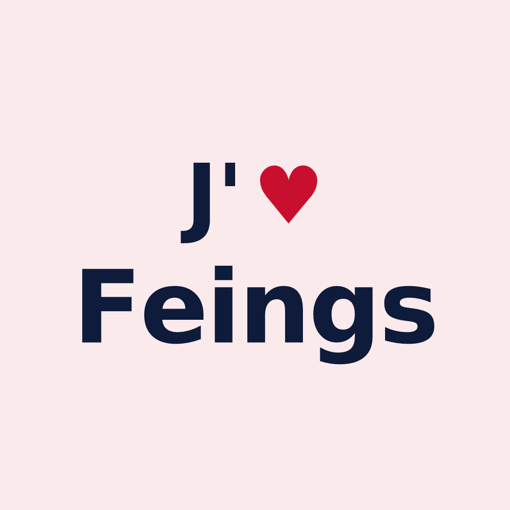 Magnet personnalisé Feings — design J'aime Feings