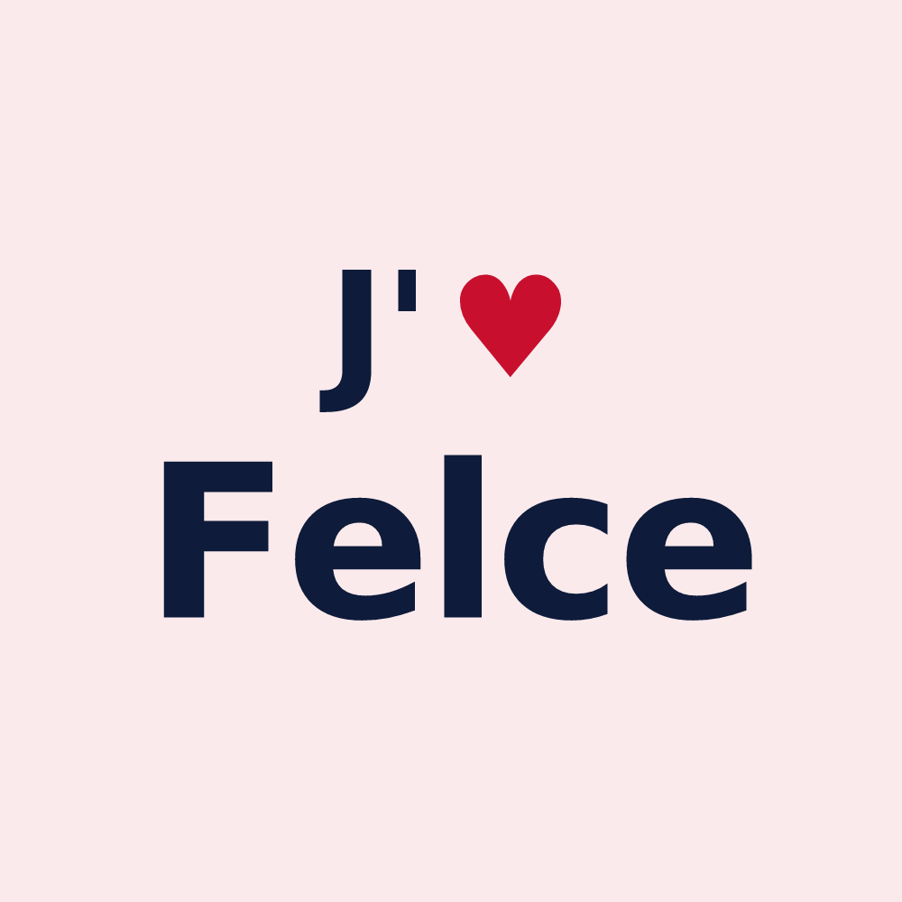 Magnet personnalisé Felce — design J'aime Felce