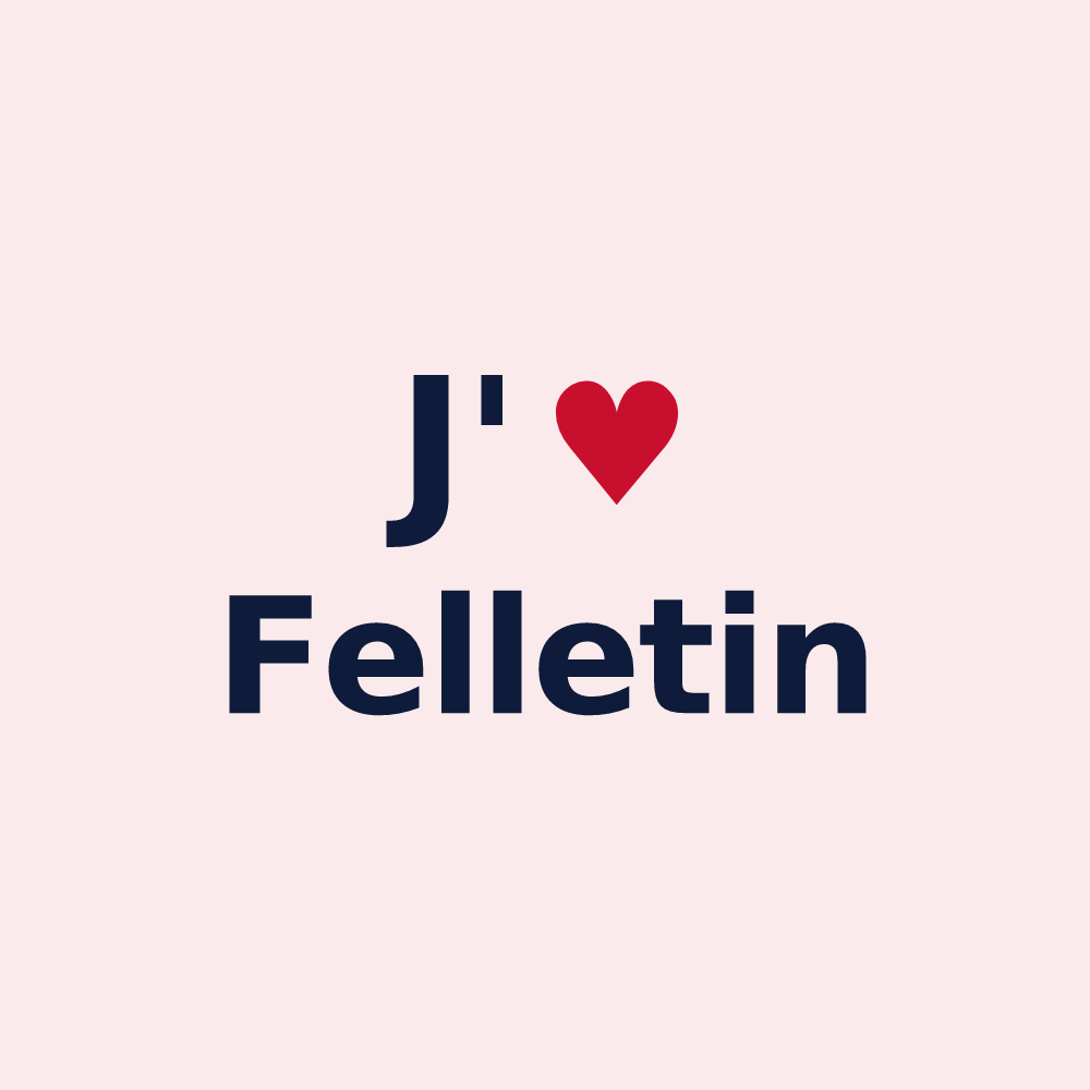 Magnet personnalisé Felletin — design J'aime Felletin