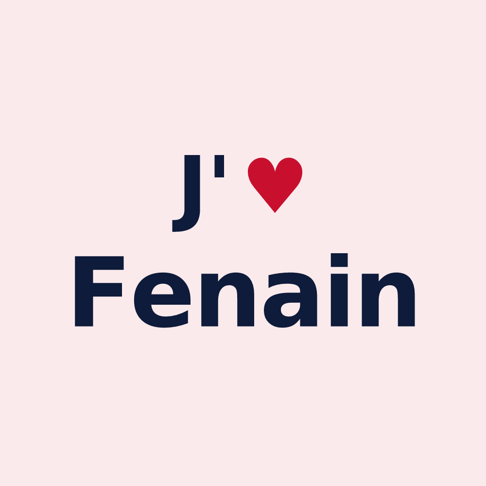 Magnet personnalisé Fenain — design J'aime Fenain