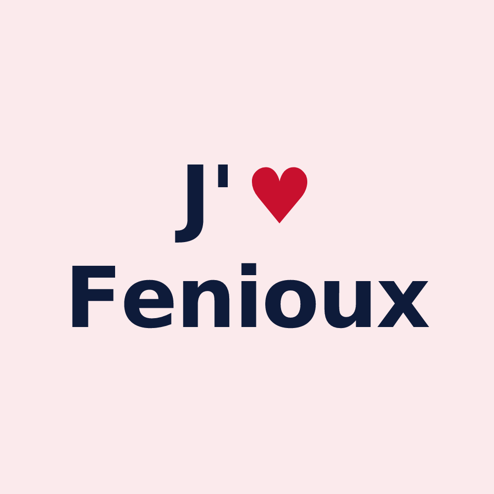 Magnet personnalisé Fenioux — design J'aime Fenioux