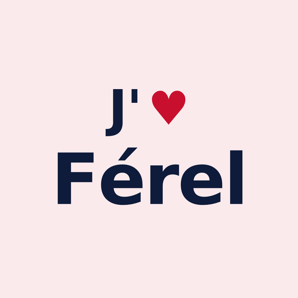 Magnet personnalisé Férel — design J'aime Férel