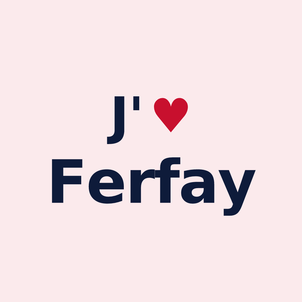 Magnet personnalisé Ferfay — design J'aime Ferfay