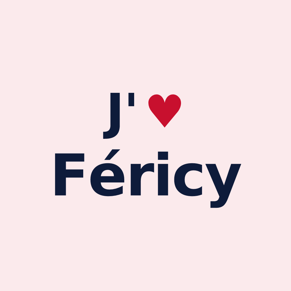 Magnet personnalisé Féricy — design J'aime Féricy