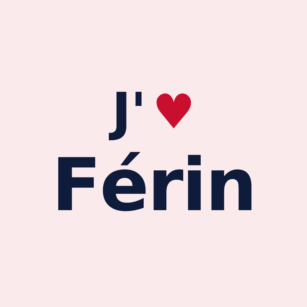 Magnet personnalisé Férin — design J'aime Férin