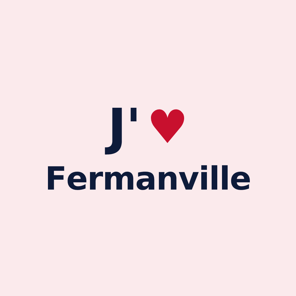 Magnet personnalisé Fermanville — design J'aime Fermanville