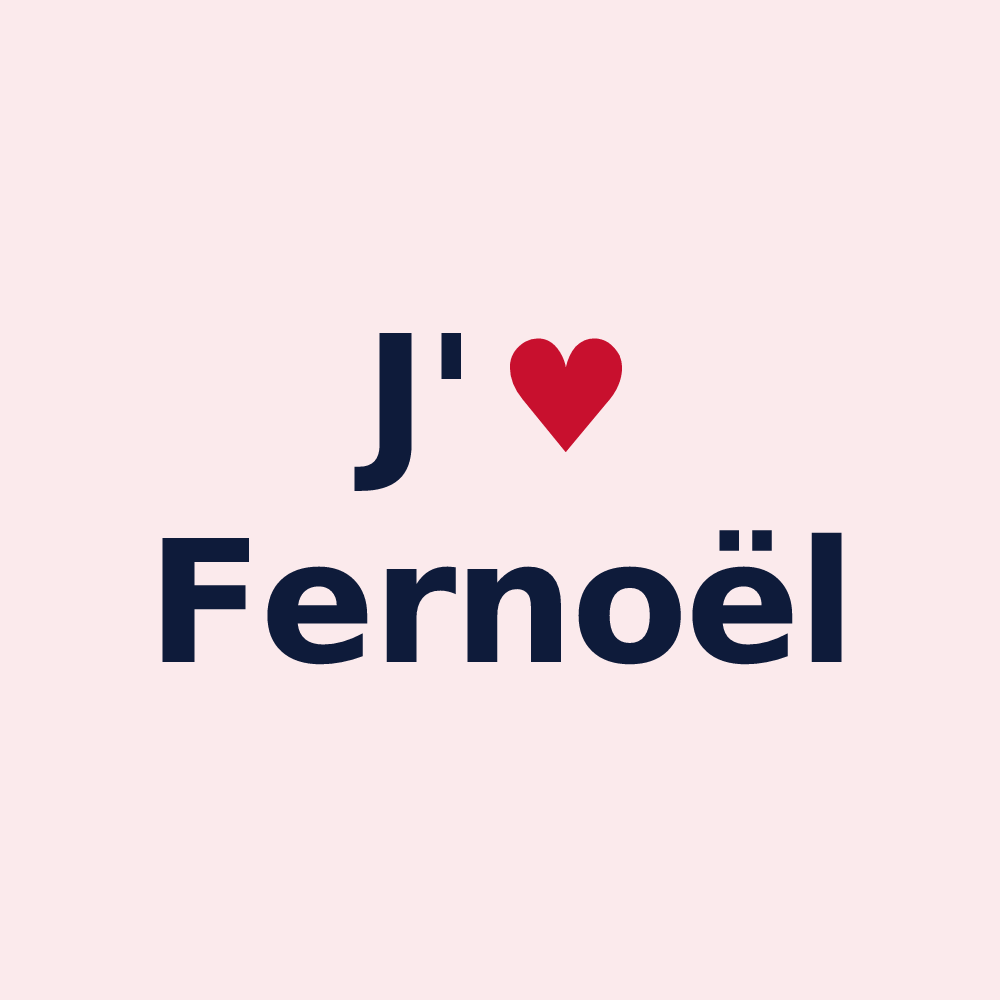 Magnet personnalisé Fernoël — design J'aime Fernoël