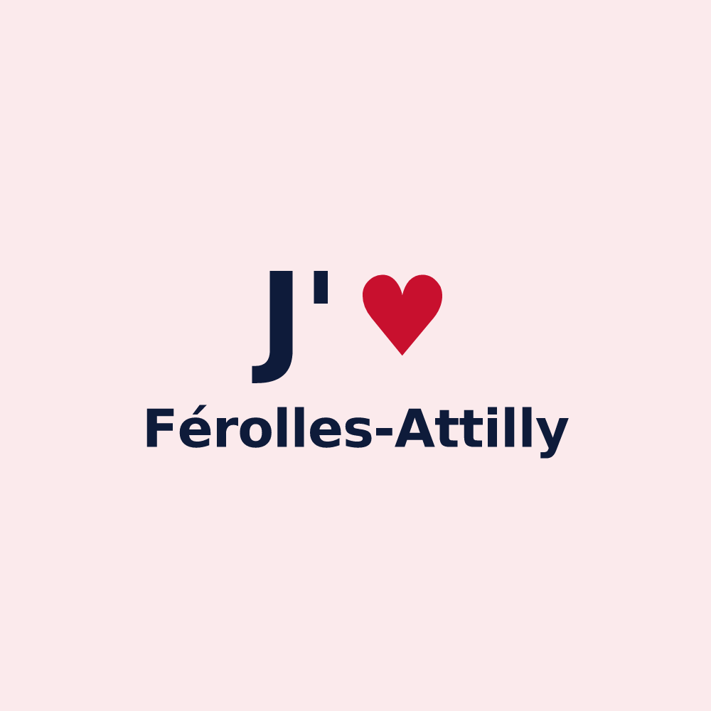 Magnet personnalisé Férolles-Attilly — design J'aime Férolles-Attilly