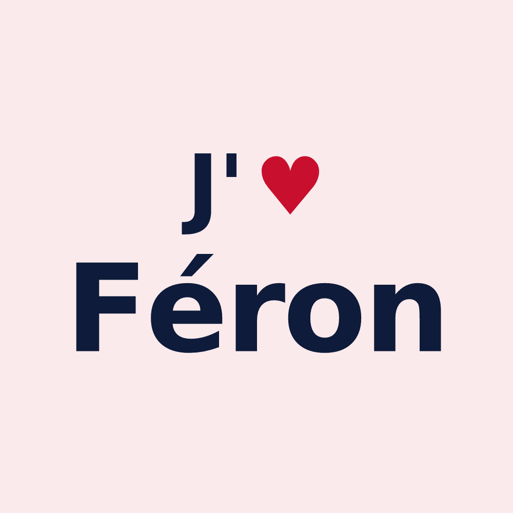 Magnet personnalisé Féron — design J'aime Féron