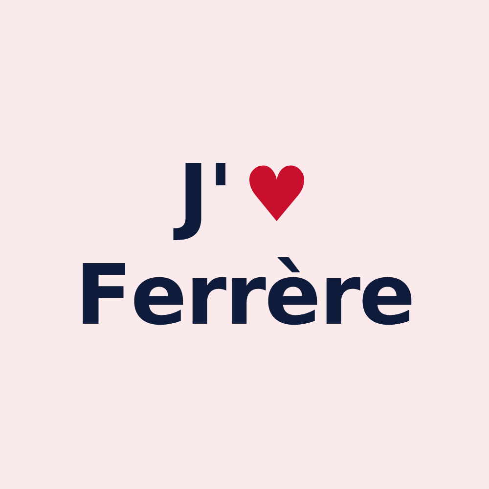 Magnet personnalisé Ferrère — design J'aime Ferrère