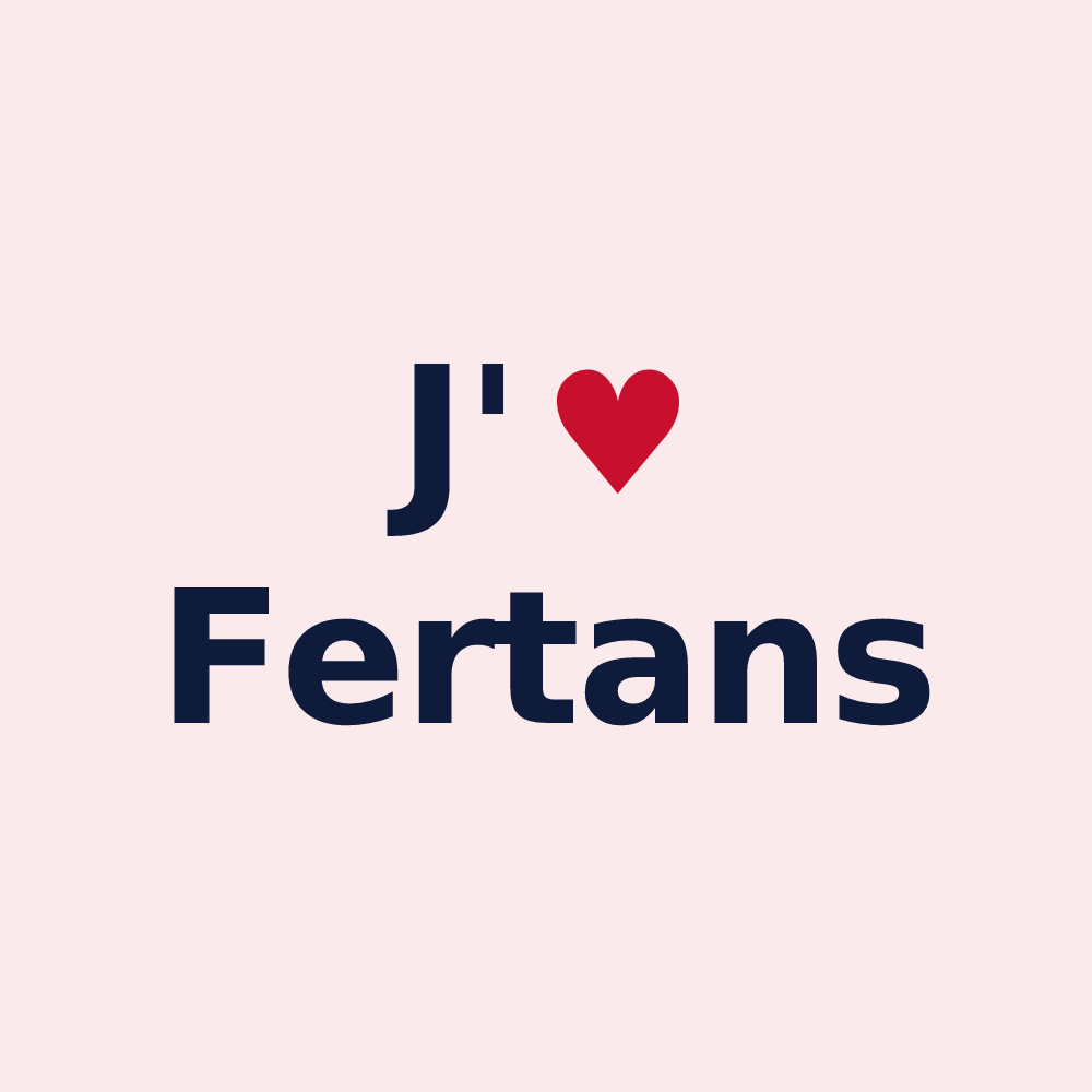 Magnet personnalisé Fertans — design J'aime Fertans
