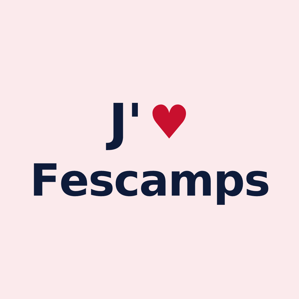 Magnet personnalisé Fescamps — design J'aime Fescamps