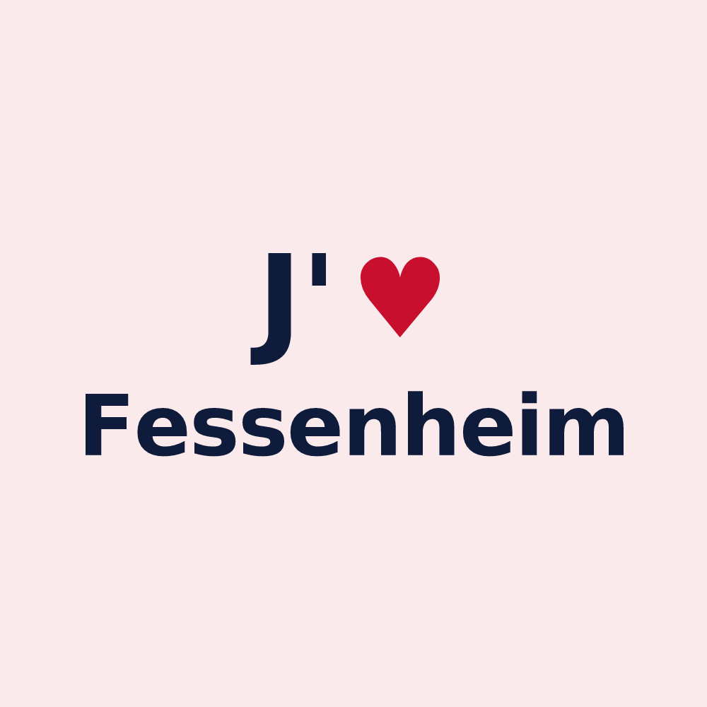Magnet personnalisé Fessenheim — design J'aime Fessenheim