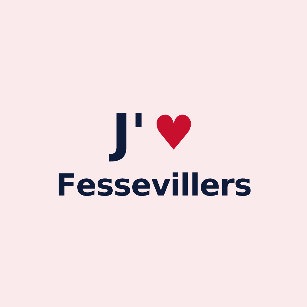 Magnet personnalisé Fessevillers — design J'aime Fessevillers