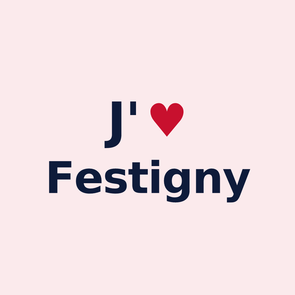 Magnet personnalisé Festigny — design J'aime Festigny