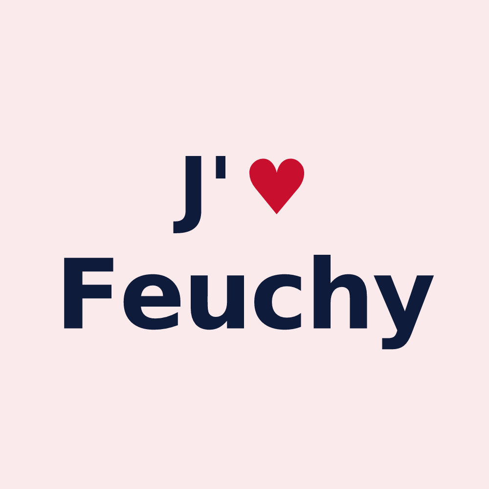Magnet personnalisé Feuchy — design J'aime Feuchy