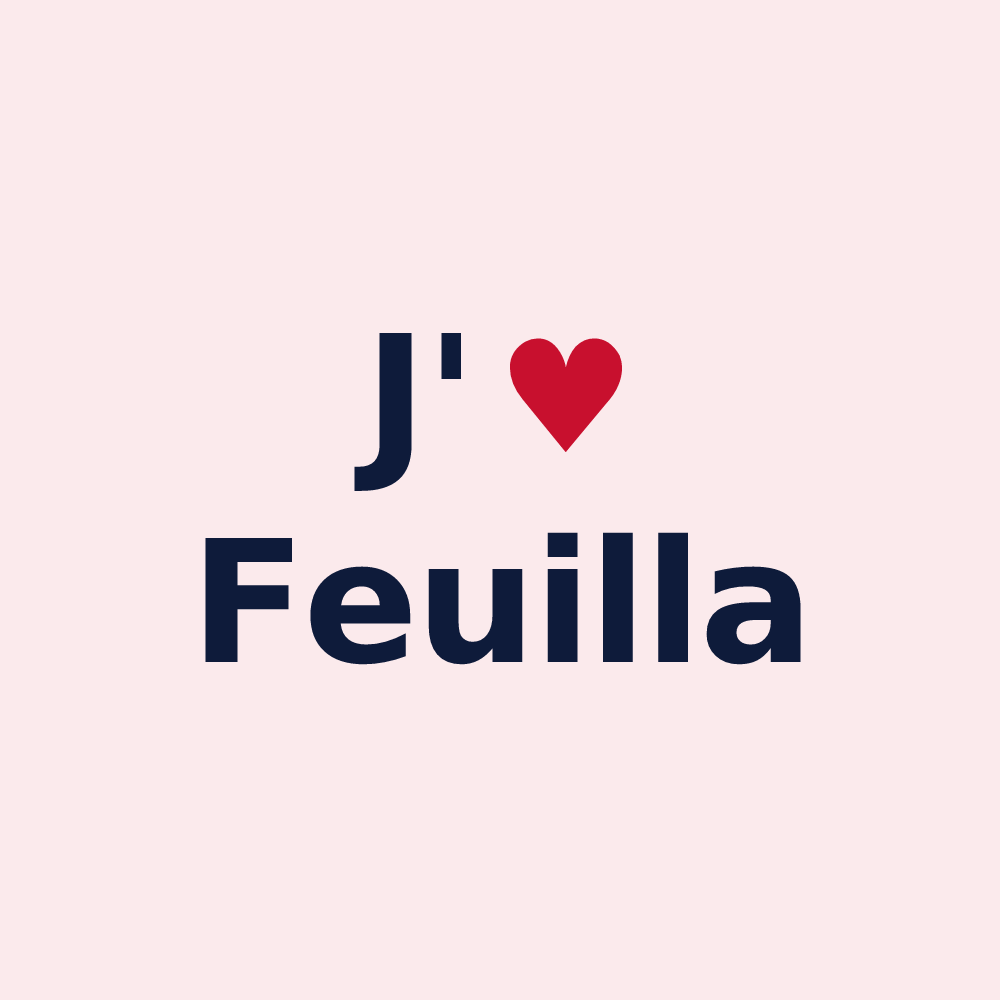 Magnet personnalisé Feuilla — design J'aime Feuilla