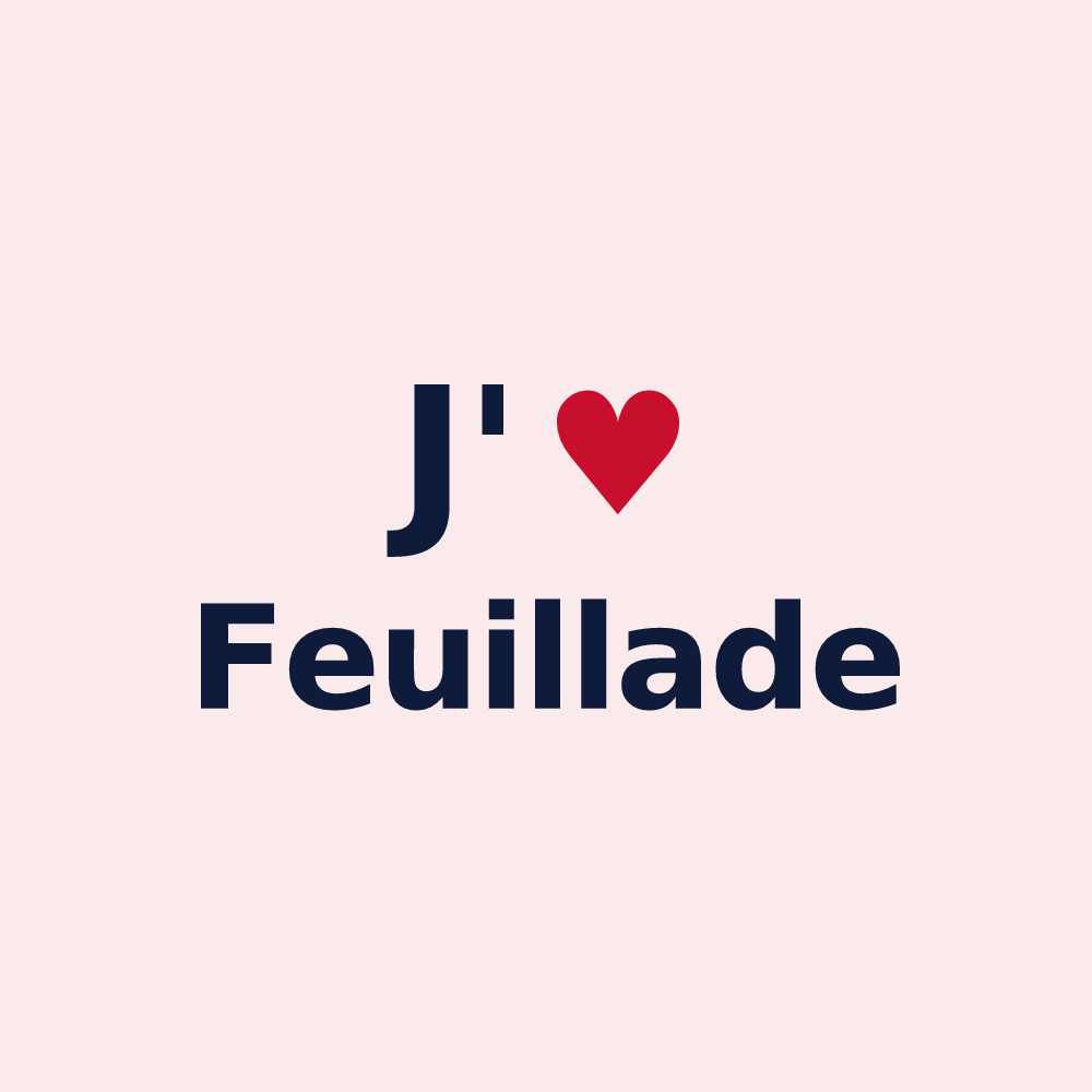 Magnet personnalisé Feuillade — design J'aime Feuillade