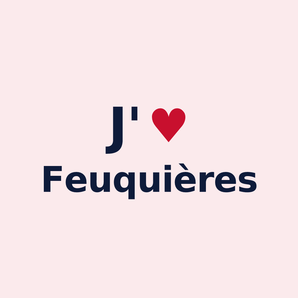 Magnet personnalisé Feuquières — design J'aime Feuquières