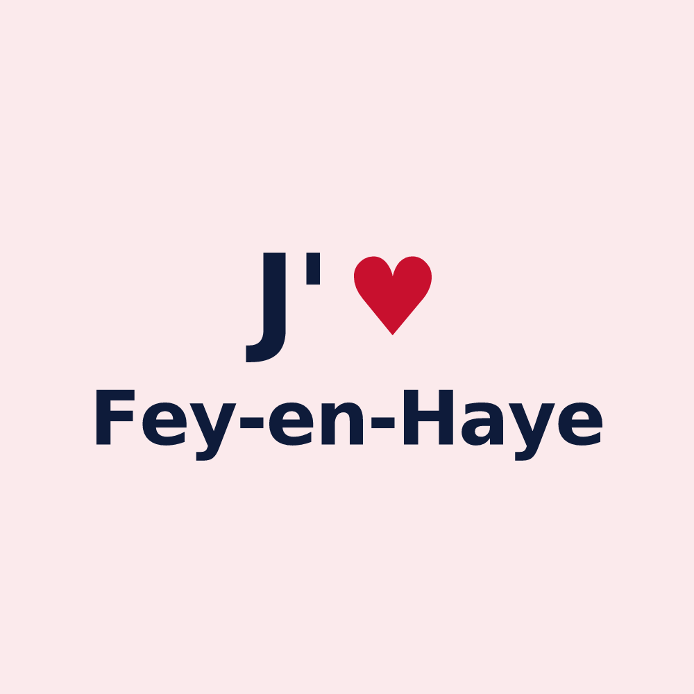 Magnet personnalisé Fey-en-Haye — design J'aime Fey-en-Haye