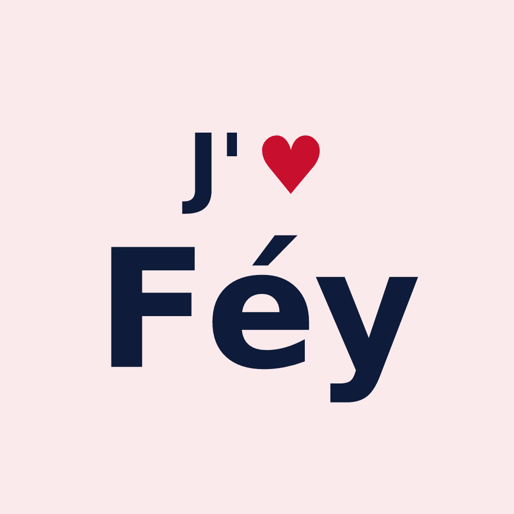 Magnet personnalisé Féy — design J'aime Féy