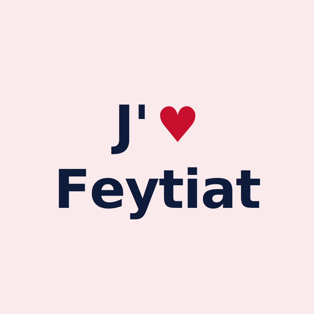 Magnet personnalisé Feytiat — design J'aime Feytiat