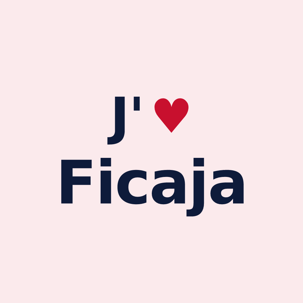 Magnet personnalisé Ficaja — design J'aime Ficaja