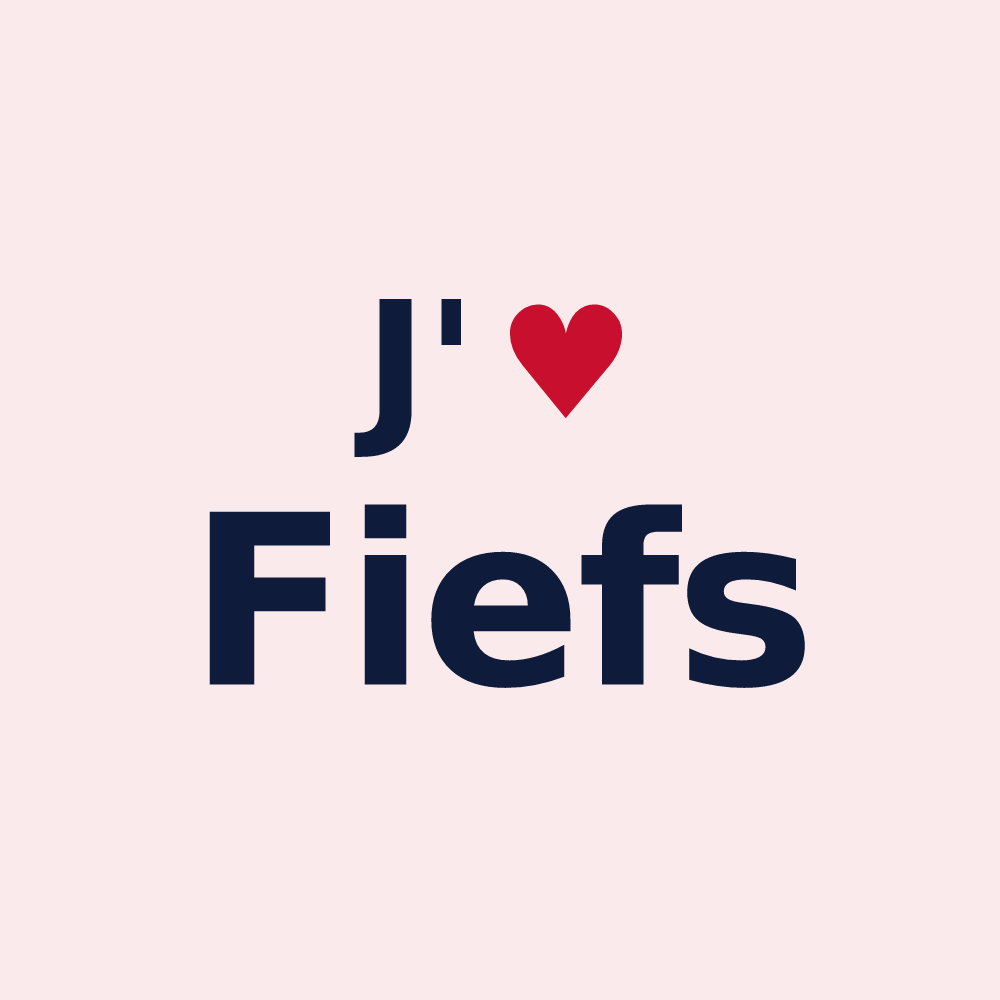 Magnet personnalisé Fiefs — design « J'aime Fiefs » imprimé sur le magnet