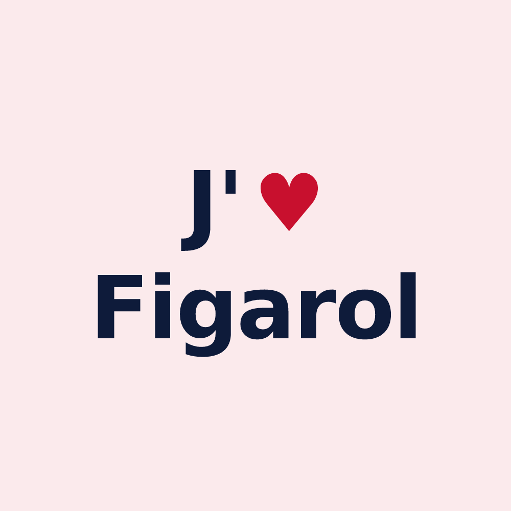 Magnet personnalisé Figarol — design J'aime Figarol