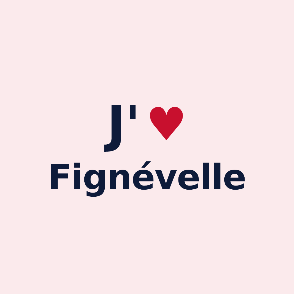 Magnet personnalisé Fignévelle — design J'aime Fignévelle