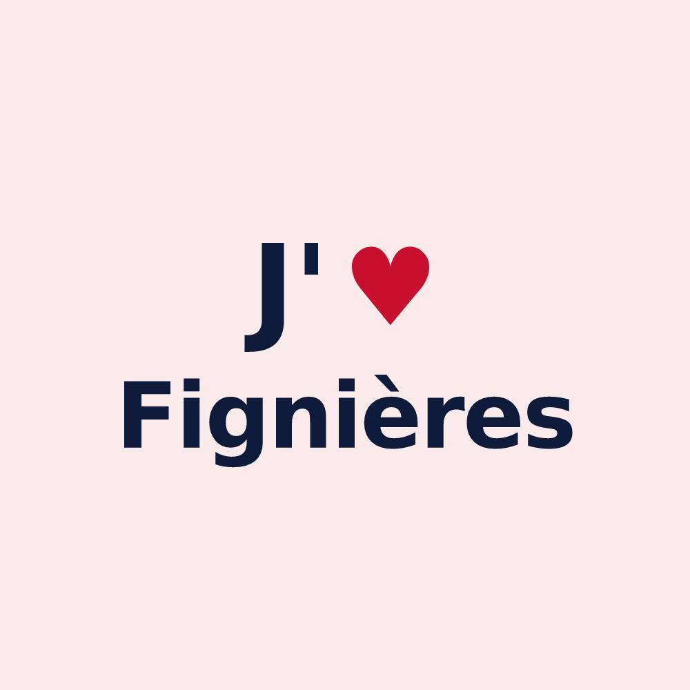 Magnet personnalisé Fignières — design « J'aime Fignières » imprimé sur le magnet
