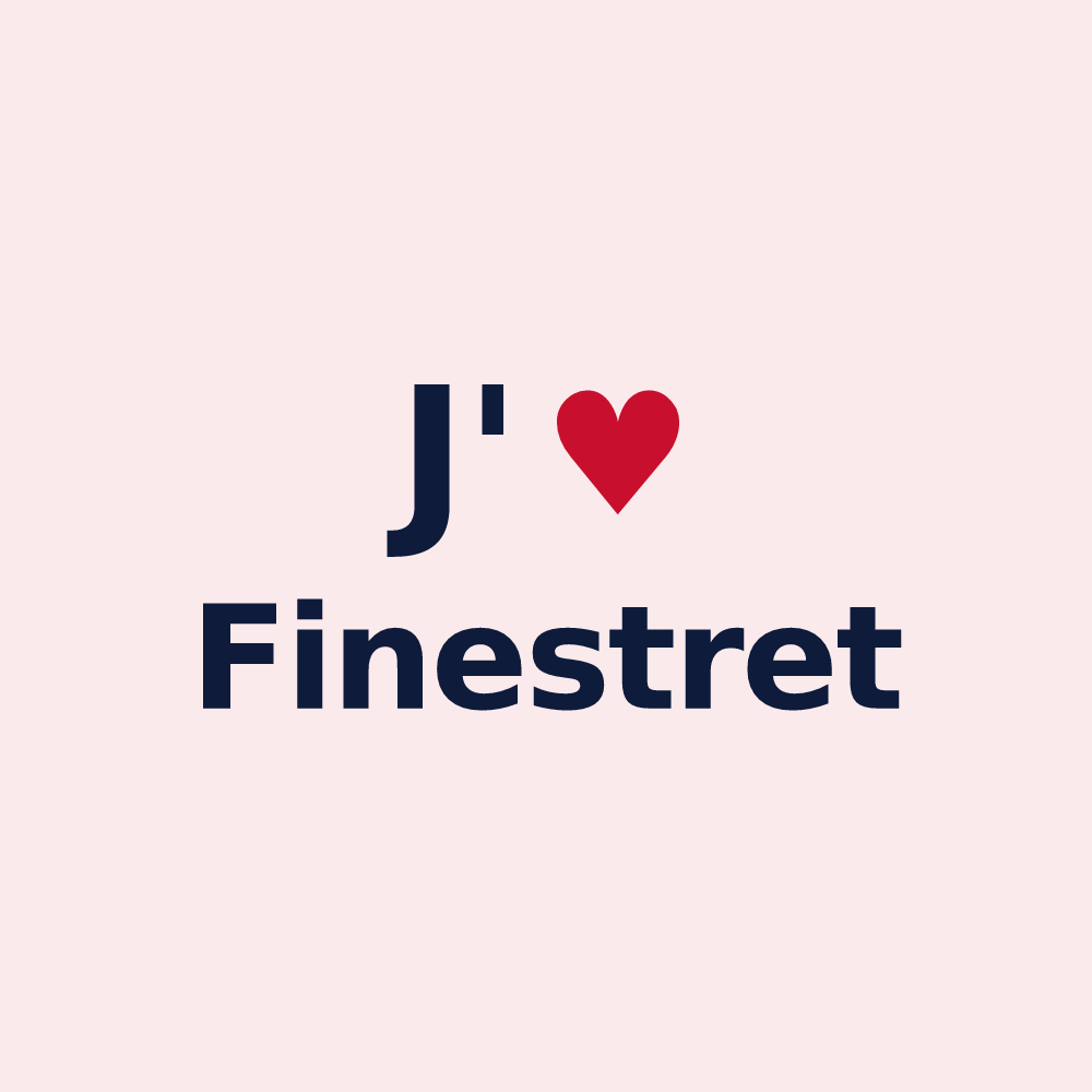 Magnet personnalisé Finestret — design J'aime Finestret
