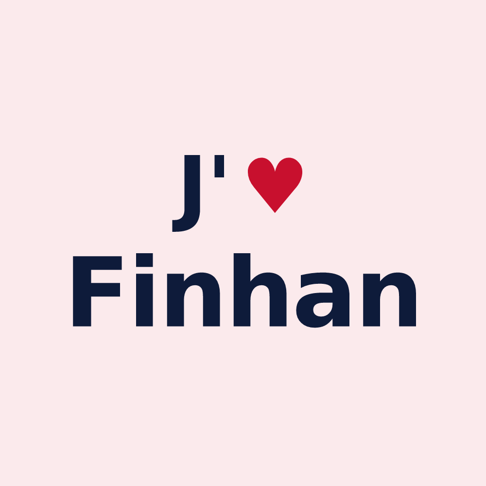 Magnet personnalisé Finhan — design J'aime Finhan