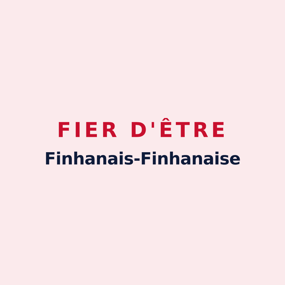 Magnet « Fier d'être Finhanais-Finhanaise » — design pour Finhan