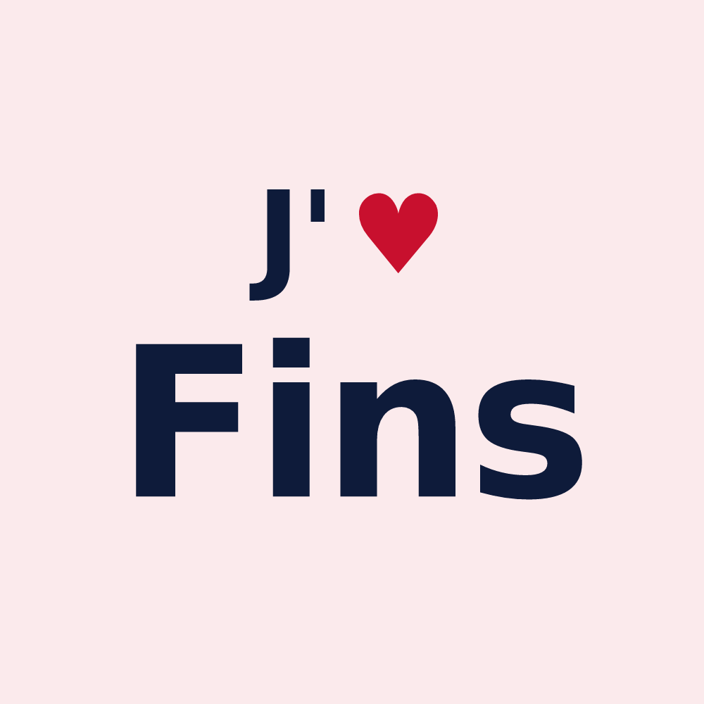 Magnet personnalisé Fins — design J'aime Fins