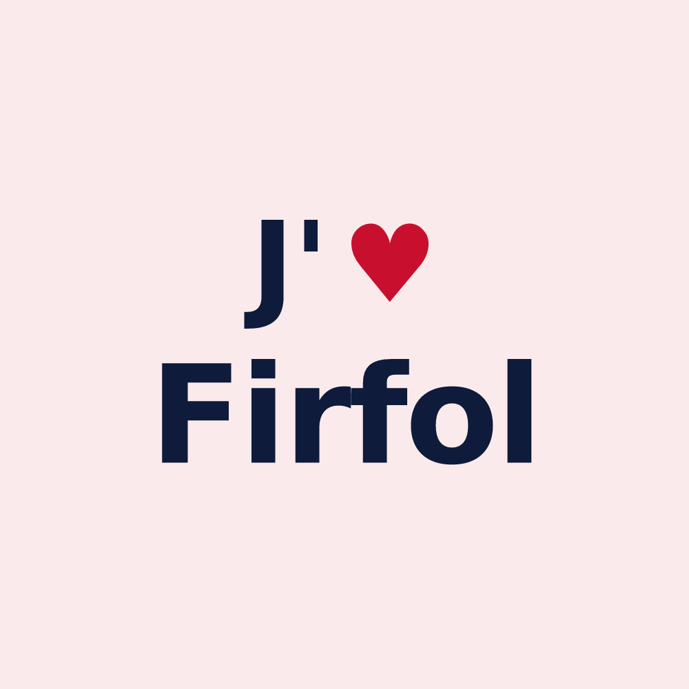 Magnet personnalisé Firfol — design J'aime Firfol