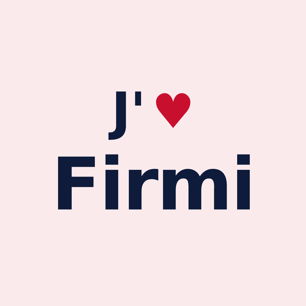 Magnet personnalisé Firmi — design J'aime Firmi