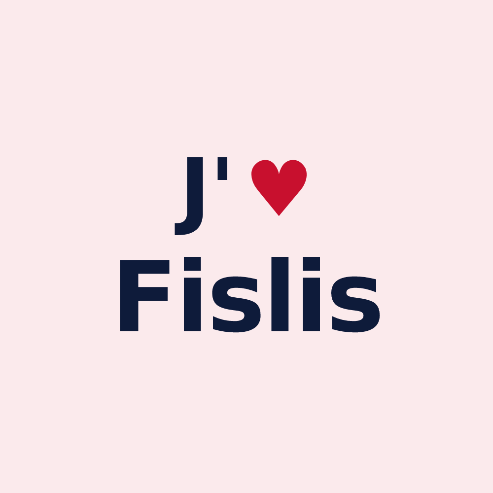 Magnet personnalisé Fislis — design J'aime Fislis